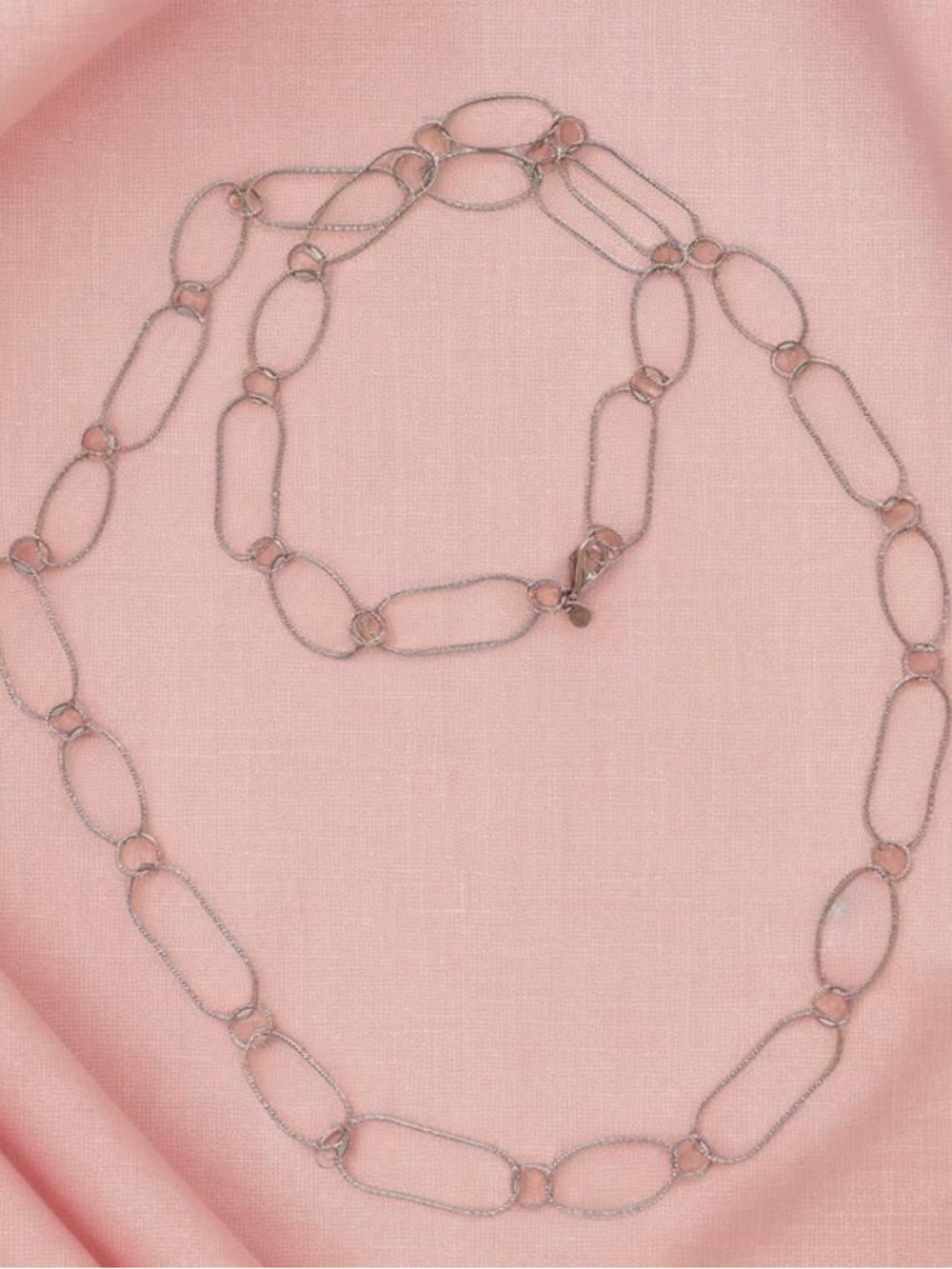 Silpada “Lasting Impression” Sterling Silver Linked Necklace 36” inches N2731 - Picture 3 of 9